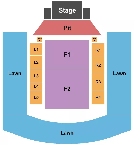seating chart for Outdoor Amphitheater At Ford Idaho Center  - Endstage GA Pit Split Lawns - eventticketscenter.com